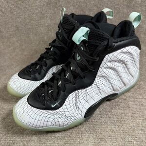 Nike Little Posite Shoes One Foamposite Kids 6.5Y Platinum Tint Warped Grid Boys